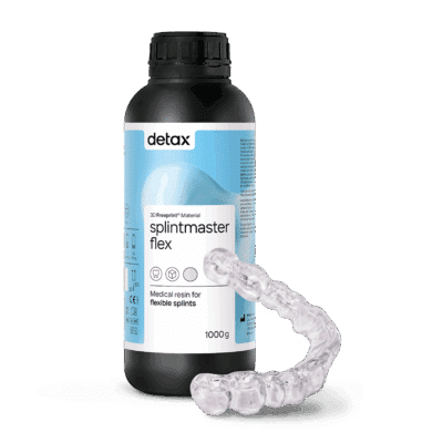 Résine DETAX Freeprint Splintmaster Flex transparente - 1kg