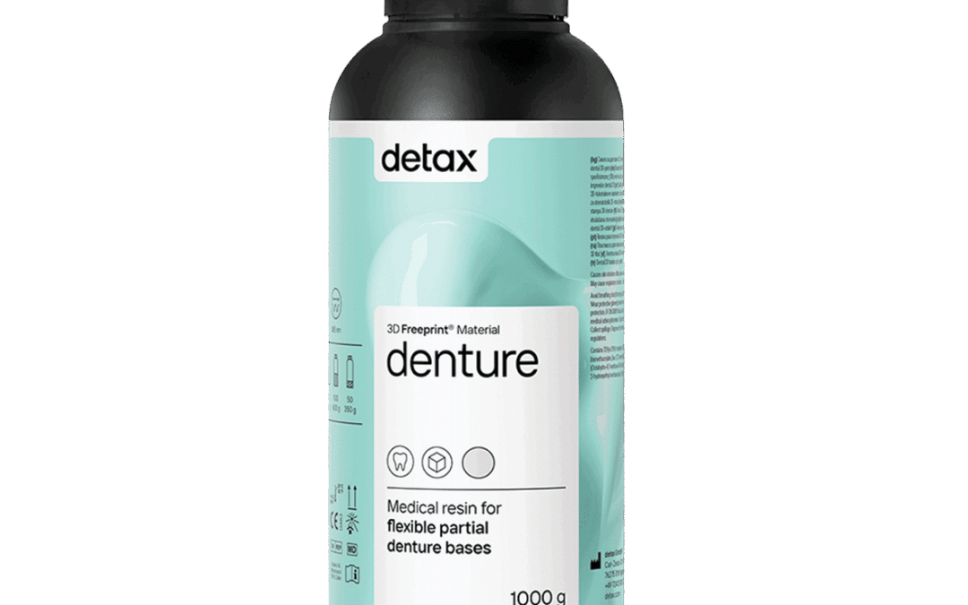 Résine DETAX Freeprint Denture rose transparente – 1kg
