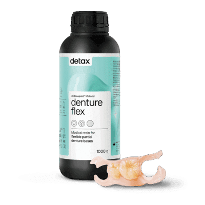 Résine DETAX FREEPRINT Denture Flex - 1kg
