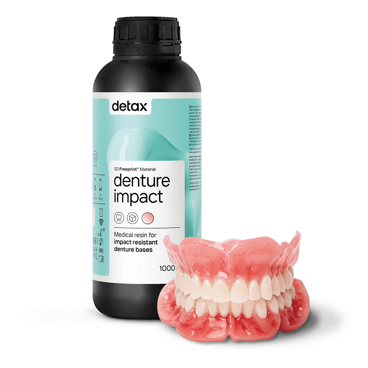 Résine DETAX FREEPRINT Denture Impact - 1kg
