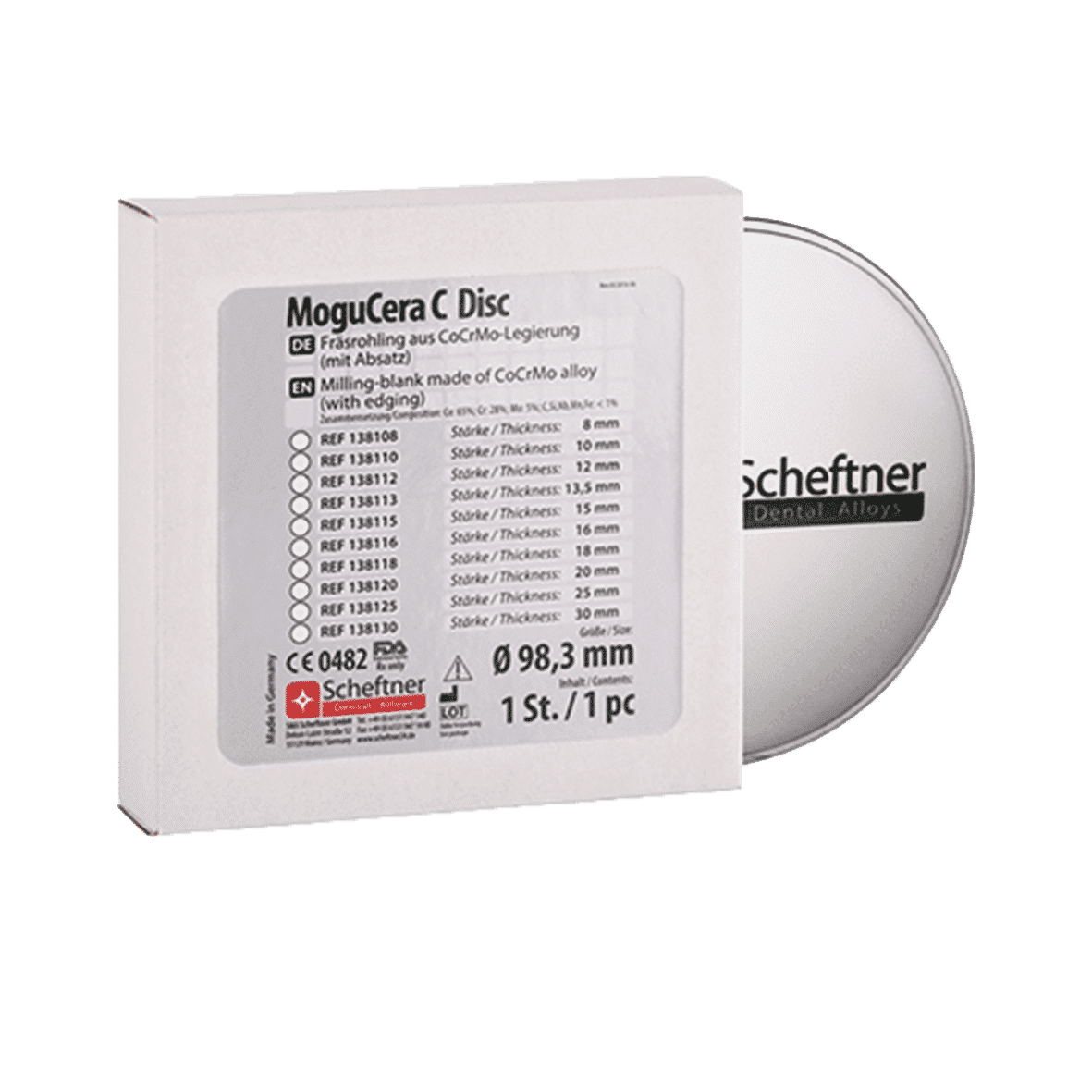 Disque SCHEFTNER Chrome Cobalt Mogucera épaulé